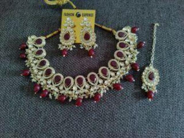 Red Necklace Set 12 - 1