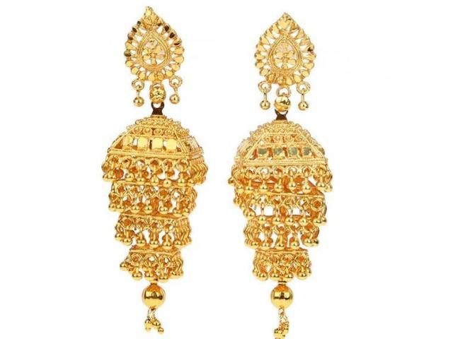 Designer Jhumka in Gold - 1