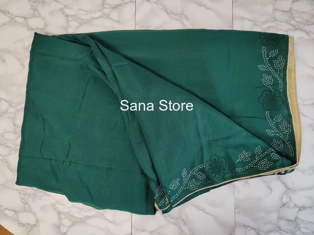 Green Party Saree - 1