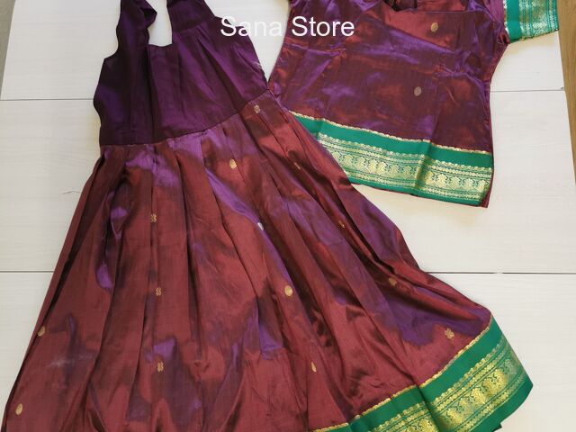 Pattu Paavadai 5 Size Girl brown - 1