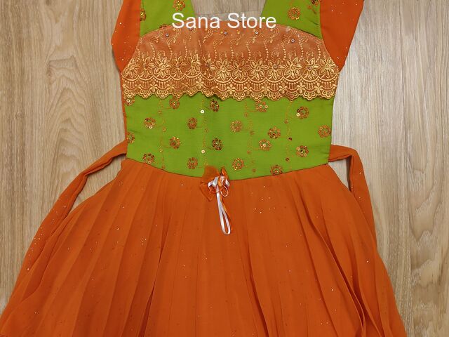 Orange Dress Girl Size 26 - 1