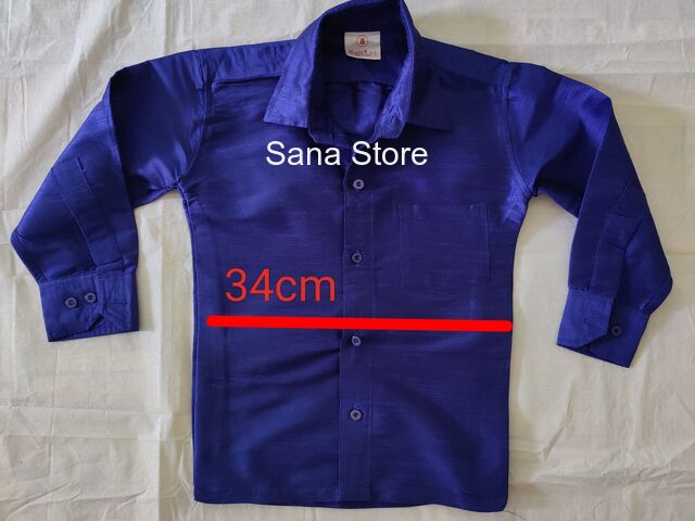 Boy Shirt Size 8 Darkblue 34cm - 1