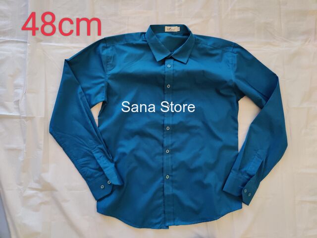 Designer Shirt Men Blue Size S - 1